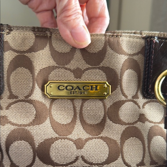 Coach Brown Signature Tote Bag - Picture 7 of 15